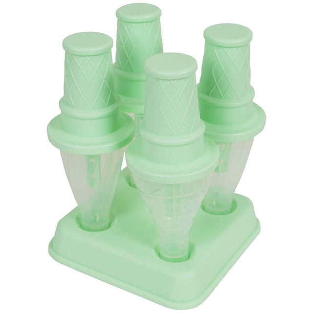 Molde para helado de 4 Uds., bandeja para pasteles, bandeja para cubitos de hielo, bandejas para palomitas de maíz, paletas de hielo para pepinillos, moldes de cono de helado de silicona TUNC Sencillez