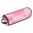 thumbnail image 2 of Hair Tool Organizer Bag with Heat Resistant Mat Removable Travel Storage Case for Hot Air Brushes Curling Irons Clouds and Pink Heart Shape, 2 of 8