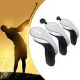 thumbnail image 5 of 3 Pcs Golf Woods covers for head Mesh Nylon Golf Club Head Covers for Drivers Women Adults - Grey, 5 of 8