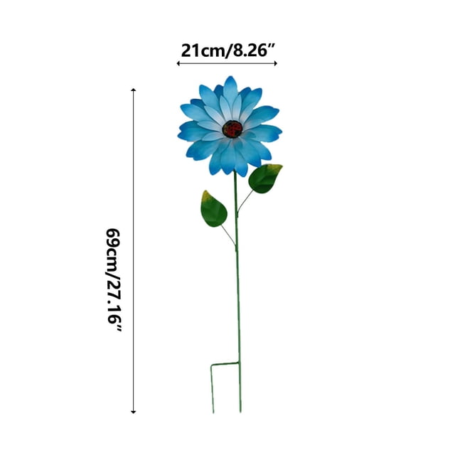 Fleurs pour Décoration Décoration de Jardin Extérieure avec Fleur en Fer et Sol de Cour Incrustée de Fleurs en Métal Décoration de Jardin Décorations Extérieures