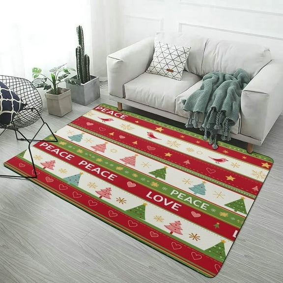 Christmas Style Printing Home Decor Living Room Carpet Non-slip Soft Comfy Floor Rug Kitchen Bedroom Entrance Doormat Mats