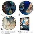 thumbnail image 3 of Designart "Dance of the Peacock Blue Coral Indian Art I" Animals Floater Framed Canvas Print, 3 of 7