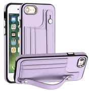 Dteck Wallet Case for iPhone 8 / iPhone 7 / iPhone SE 2022 4.7 Inch with Kickstand Leather Card Holder, Phone Protective Back Cover,Purple