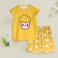 thumbnail image 2 of UAYOTSE 1T 2T 3T 4T 5T 6T Toddler Baby Girl Summer Clothes Set Short Sleeve T-shirt Tops Floral Bottom Pants Little Kids Outfits 2Pcs,Sizes 6-7 Years, 2 of 5