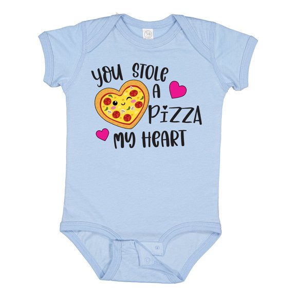 Inktastic Valentine's Day You Stole a Pizza of My Heart Boys or Girls Baby Bodysuit