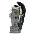 thumbnail image 4 of Large Winged Death Angel Grim Reaper Skeleton By Graveyard Tombstone Figurine, 4 of 9