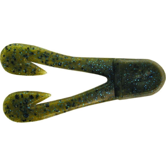 Zoom Fishing Lures 084239-SP Ultra-Vibe Chunk Trailer 3 Inch 5 Per Pack Green Pumpkin Blue