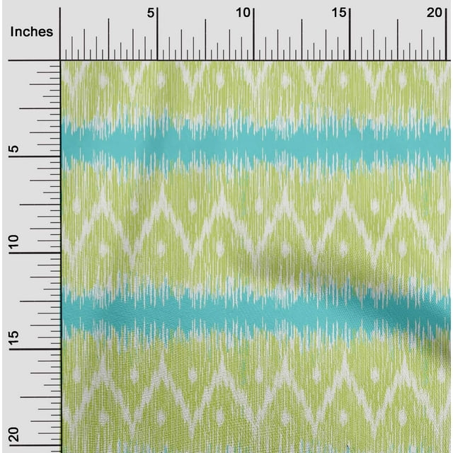 oneOone Tissu en Coton Flex Chevron Imprimé Ikat pour Couture BTY 40 Pouces de Large