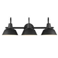 thumbnail image 2 of Barnyard 3-Light Matte Black Vanity Light with White Interior Shades, 2 of 6