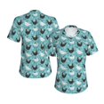 thumbnail image 3 of Goofa Lovely Roosters Pattern Women's Slim-Fit Short-Sleeve V-Neck T-Shirt,Classic-Fit Short-Sleeve V-Neck T-Shirt-XX-Large, 3 of 5