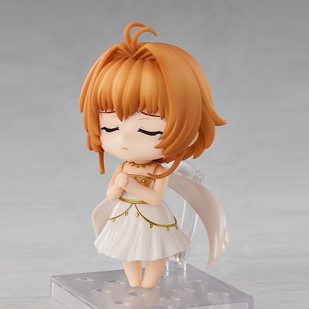 New Sakura‌ Figure, Q Version Replacement Face Kinomoto Sakura‌ Action Figures 10cm/3.9inch Character PVC Collectible Handicrafts for Anime Fans Gift