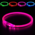 thumbnail image 2 of Led Dog Collar,  USB Rechargeable Flash Dog Necklace Light, Pet Safety Collar Makes Your Beloved Dogs Be Seen at Night for Small Medium Large Dogs(Pink), 2 of 14