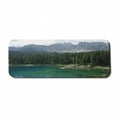 thumbnail image 1 of Nature Computer Mouse Pad, Aerial View of Pine Forest by Lake Beneath Mountain Pastoral Landscape, Rectangle Non-Slip Rubber Mousepad Large, 31" x 12" Gaming Size, Dark Green Jade Green, by Ambesonne, 1 of 2