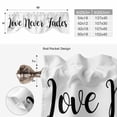 thumbnail image 6 of Love Never Fades Tie Up Valance Curtains for Windows, Kitchen Curtains Window Treatments, Simple Black Words Short Window Shades Valances for Bedroom Bathroom Cafe 54"x18", 6 of 8