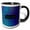 Black/White, variant on 3drose, Blue Abstract Welcome, 11oz Mug