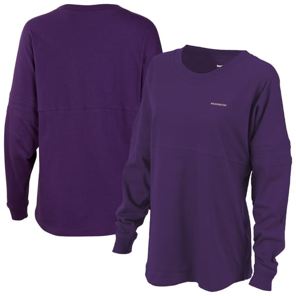 Women's Purple Washington Huskies Pom Pom Long Sleeve Jersey