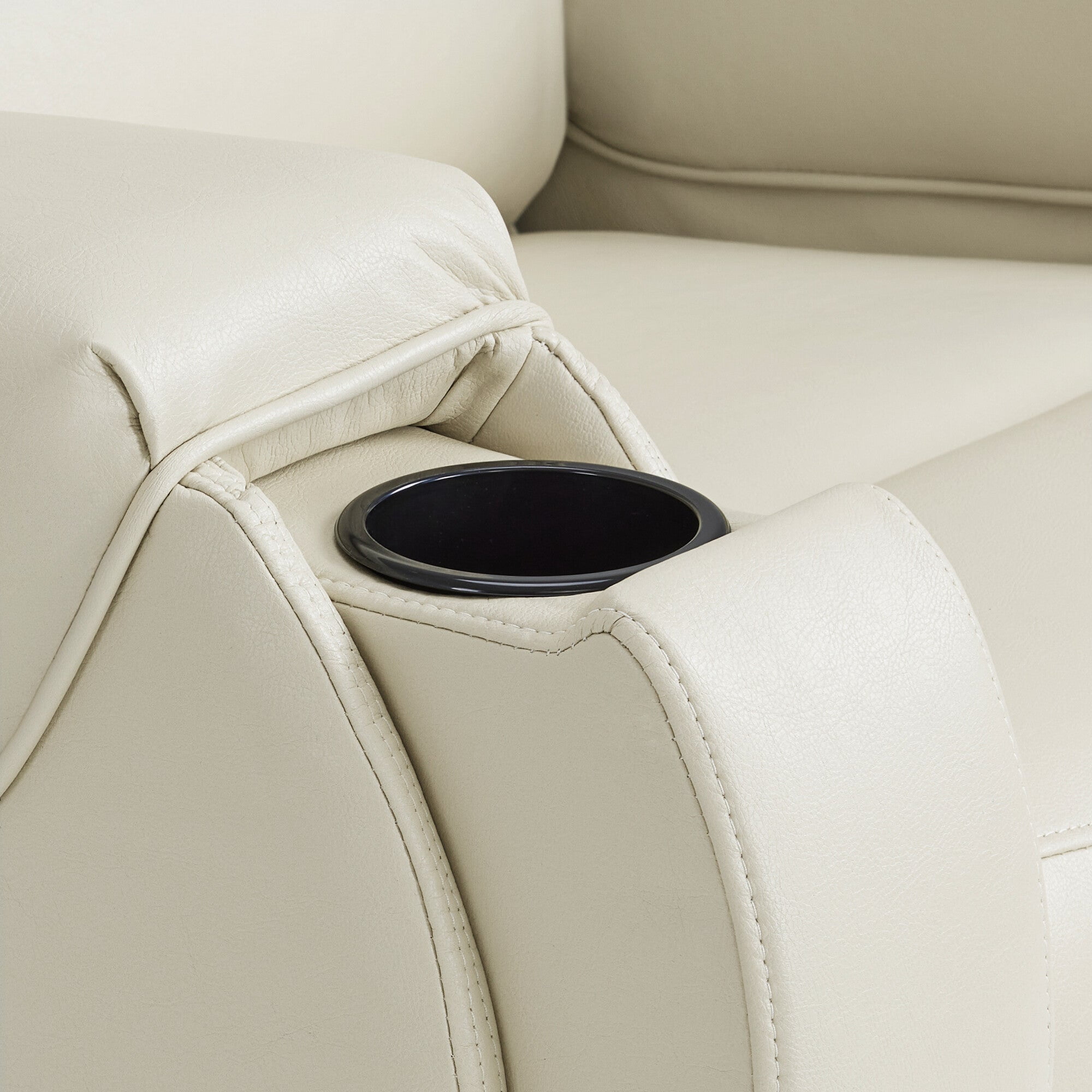 MCombo 27‘’ Extra Wide Oversized Power Recliner Chair for Big Tall Adults, Faux Leather, Cream White