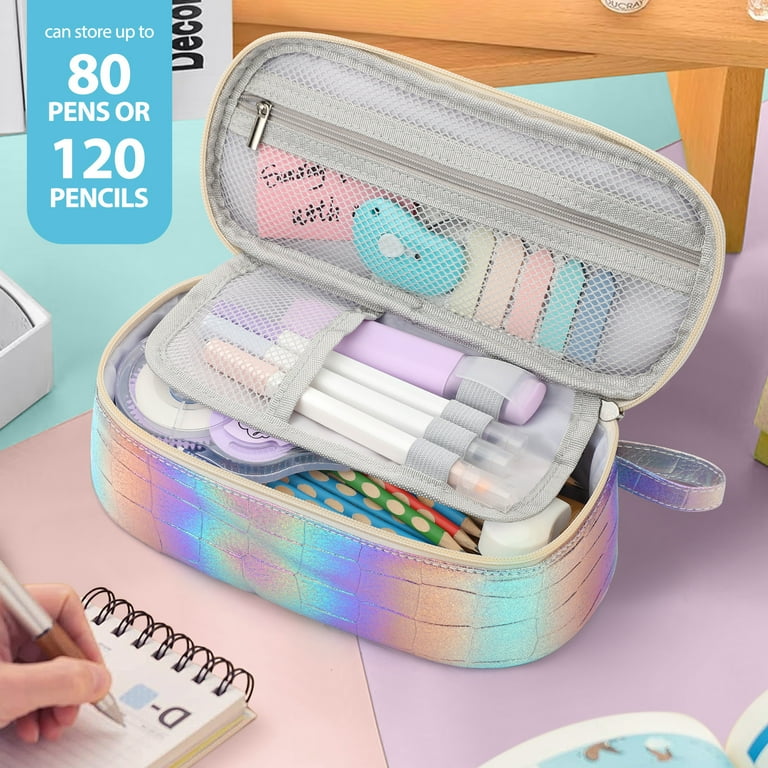 Livhil Big Capacity Cute Girly Pencil Case for Teens, Zipper Livhil Big Capacity Cute Girly Pencil Case for Teens, Zipper