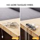 thumbnail image 4 of Cable Clips Desk Organizer, 5 Slots Cable Holder Metal Frame Cable Management, Cable Tidy For Usb Charger Cables/cord/home Office And Car (black), 4 of 5