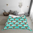 thumbnail image 7 of Salouo Lobsters Of Turquoise Waves Print Throw Blanket Gifts for Women Men Soft Flannel Blanket for Home Living Room Decor Bedroom Blanket Gifts for Mom Dad -50"x40", 7 of 7
