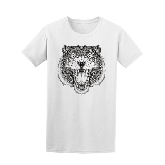 Hand Drawn Abstract Tiger Tee Men's -Image by Shutterstock