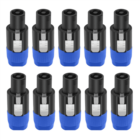 10PC 4Pin NL4FC Speaker Connector Ohm Plug Speaker Audio Cable Adapter Twist Lock 4Pin Speakon Female Jack Accessories,A