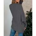 thumbnail image 7 of Sherrylily Women Chunky Popcorn Cardigan Open Front Boyfriend Batwing Fuzzy Knit Coat, 7 of 7