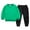 Green, variant on HCNTES Toddler Baby Boy Girl Clothes Contrast Color Long Sleeve Sweatshirt Tops and Casual Pants Fall Clothing Set(12-18 Months,S1609-Green)
