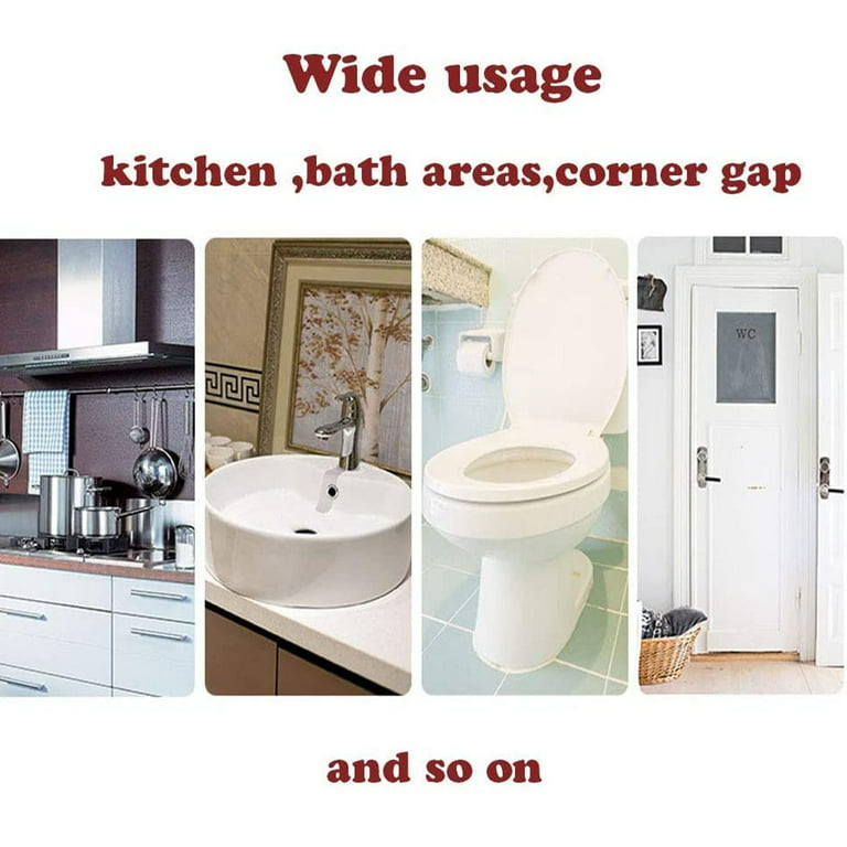 Caulk Tape,Bathroom Corner Caulking Tape,Self-Adhesive Sealing Tape Used  for Kitchen Sink,Toilet, Bathroom Bathtub, Tub Floor Wall Edge Protector