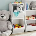 thumbnail image 7 of (2 pack) Your Zone White Toy Box Stackable Storage Bin, White, 7 of 7