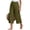 BS19_Army Green, variant on Women Wide Leg Capri Pants Summer Palazzo High Waisted Slit Hem Lounge Pants Flowy Cropped Beach Trousers with Pockets Pink S