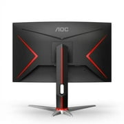 AOC C27G2Z 27 Curved Frameless Ultra-Fast Gaming Monitor, FHD 1080p, 0.5ms 240Hz, FreeSync, HDMI/DP/VGA, Height Adjustable, Black, 27 FHD Curved