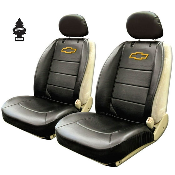 New Pair Of Chevy Bowtie Logo Universal Sideless Seat Cover W Headrest And Air Freshener - Chevy Bowtie Seat Covers New Pair Of Chevy Bowtie Logo Universal Sideless Seat Cover W Headrest And Air Freshener - Chevy Bowtie Seat Covers