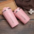thumbnail image 4 of GBJHJIA 12 oz Stainless Steel Vacuum Insulated Tumbler - Coffee Travel Mug Spill Proof with Lid - Thermos Cup for Keep Hot/Ice Coffee,Tea and Beer (Pink）, 4 of 4