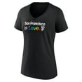 thumbnail image 2 of Women's Black San Francisco Giants City Pride V-Neck T-Shirt, 2 of 3