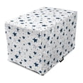 thumbnail image 1 of Cartoon Dog Crate Cover, Stars and Little Spots Sketchy Drawn by Hand on a Plain Background, Easy to Use Pet Kennel Cover Small Dogs Puppies Kittens, 7 Sizes, Dark Violet Blue White, by Ambesonne, 1 of 6