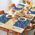thumbnail image 2 of Blue Sun Moon Cloud Planet Eye Star Pattern Summer Placemats Table Placemats Set Of 4-Linen Kitchen Washable Placemats Table Mats 11.8"x17.7" Non-Slip Heat Resistant, 2 of 6