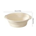 thumbnail image 2 of Homellea Beige Collapsible Wash Basin, 13.78 Inch Large Round Foldable Laundry Tub with Dual Handles and Hanging Holes for Hand Washing, Foot Soaking, Dorm, Bathroom, RV, Camping and Travel, 2 of 6
