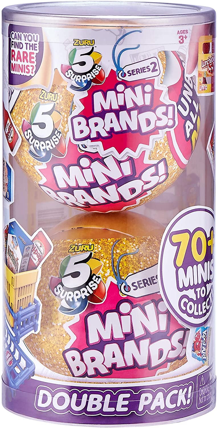 5 Surprise Mini Brands Mystery Capsule Real Miniature Brands Collectible Toy (2 Pack) (PVC Tube