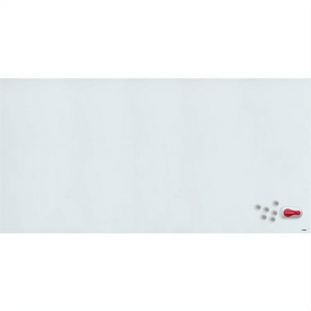 UPC: 0035255556613 | Lorell Magnetic Colored Glass Board 96  (8 ft) Width x 48  (4 ft) Height White Glass Surface 1 Each