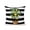 Black, variant on 1 Pack Outdoor Throw Pillow, Summer Lemon Waterproof Pillow with Insert Included, Black White Striped Potted Plant Decorative Accent Cushion Sofa Pillows for Patio Porch, 16 x 16 In