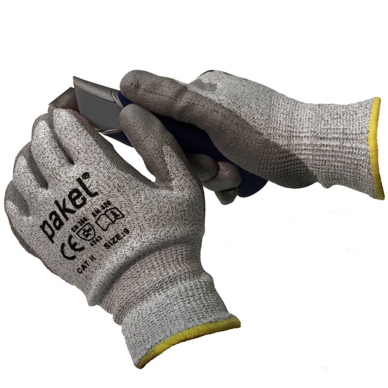 Pakel High Performance En388 CE Level 5 Cut Resistant Knit Wrist Gloves