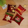 thumbnail image 4 of Merry Christmas Pillow Covers 20x20 Set of 4 Velvet Christmas Pillow Cases Red Green Xmas Holiday Throw Pillow Covers Soft Christmas Tree Cushion Covers for Outdoor Home Bed Sofa Couch(20 Inch), 4 of 6