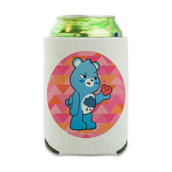 Care Bears: Unlock the Magic Grumpy Bear Can Cooler - Drink Sleeve Hugger Collapsible Insulator - Beverage Insulated Holder