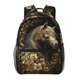 thumbnail image 1 of Balery Palatial Gold Pattern Horse Mochila Escolar Impresa, Mochila Ligera para Viajes Casual, Mochila Duradera y Cómoda Multifuncional, Mochila para Laptop-One Size, 1 of 5