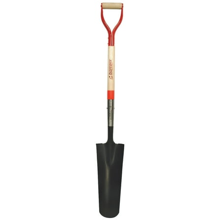 Point Spade - Union Tools Drain & Post Spades, 16 X 4 3/4 Round Blade, 29 in White Ash Steel D-Grip Handle