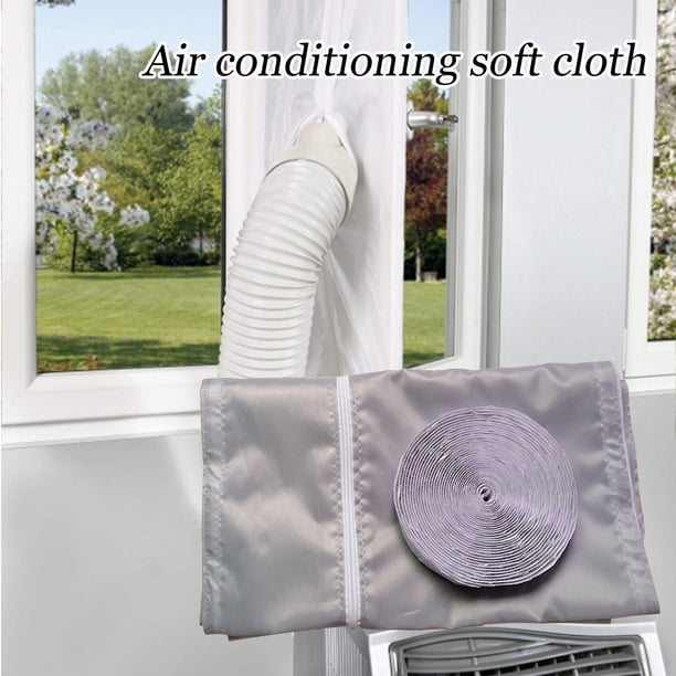 Fiudx Sellador de Ventanas para Aire Acondicionado Portátil, Diseño de Ahorro de Energía, Fácil Instalación, Repelente Al Agua, Ajuste Universal para Aires Acondicionados Portátiles, Cierre de Cremal