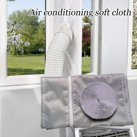 sdhkgrrt under $5 Portable AC Window Seal, Window Sealing Kit for Mobile Air Conditioner, Exhaust Hose Seal for Portable AC, Dryer Vent, Insulation Cover for Home, Apartment, Energy Saving