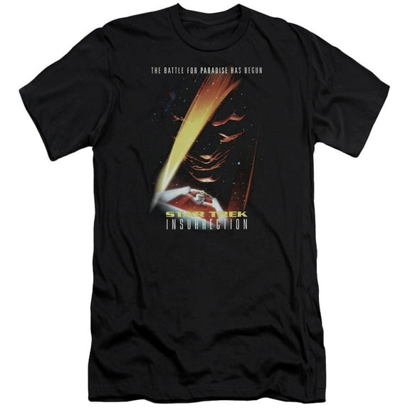 Star Trek Insurrection(Movie) Premium Canvas Adult Slim Fit 30/1 T-Shirt Black