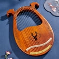 thumbnail image 2 of Riwcyla C 16,String Wooden Lyre Harp Resonance Box String Instrument with Tuning 3pcs Picks Sticker Extra Set of Strings , perfect for daily use, outdoor activities, travel & casual occasions, 2 of 6